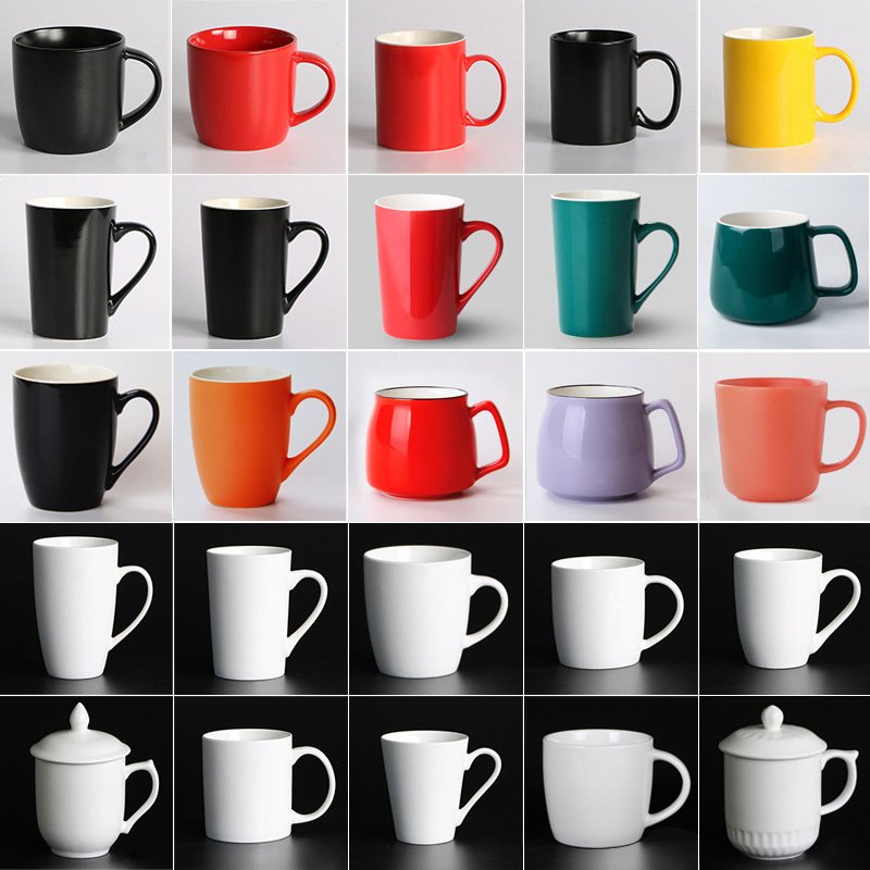 Wholesale Custom promotional laser ceramic mug with custom design and cover mug holiday gift water coffee mug