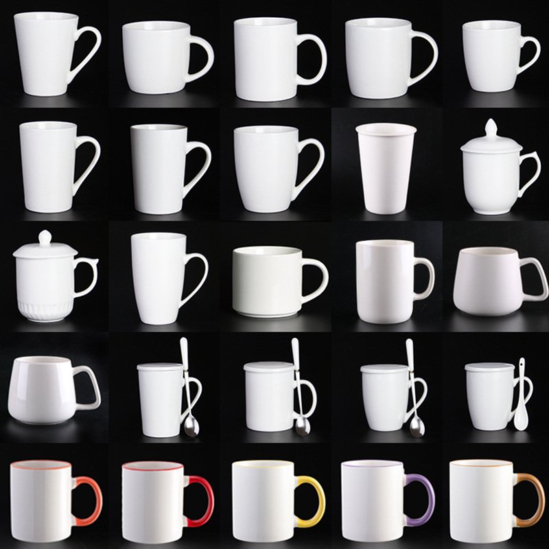 Wholesale Custom promotional laser ceramic mug with custom design and cover mug holiday gift water coffee mug