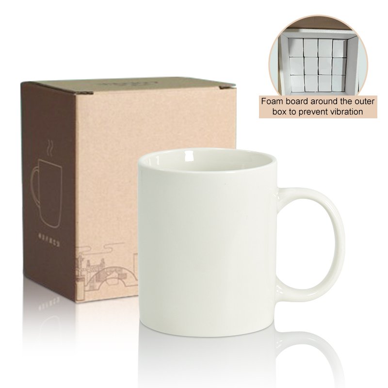 Wholesale Custom promotional laser ceramic mug with custom design and cover mug holiday gift water coffee mug