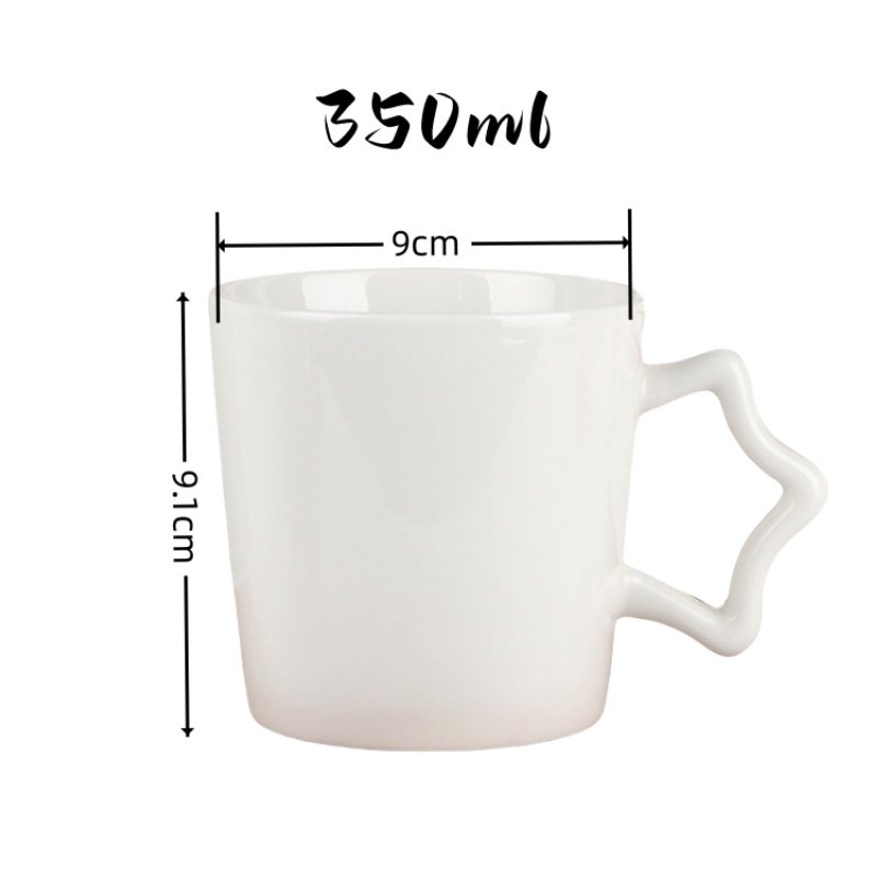 Wholesale Hot Sale Good Quality Red White Ceramic 300ML Cup Mug Holiday Gifts Custom Logo with Handle