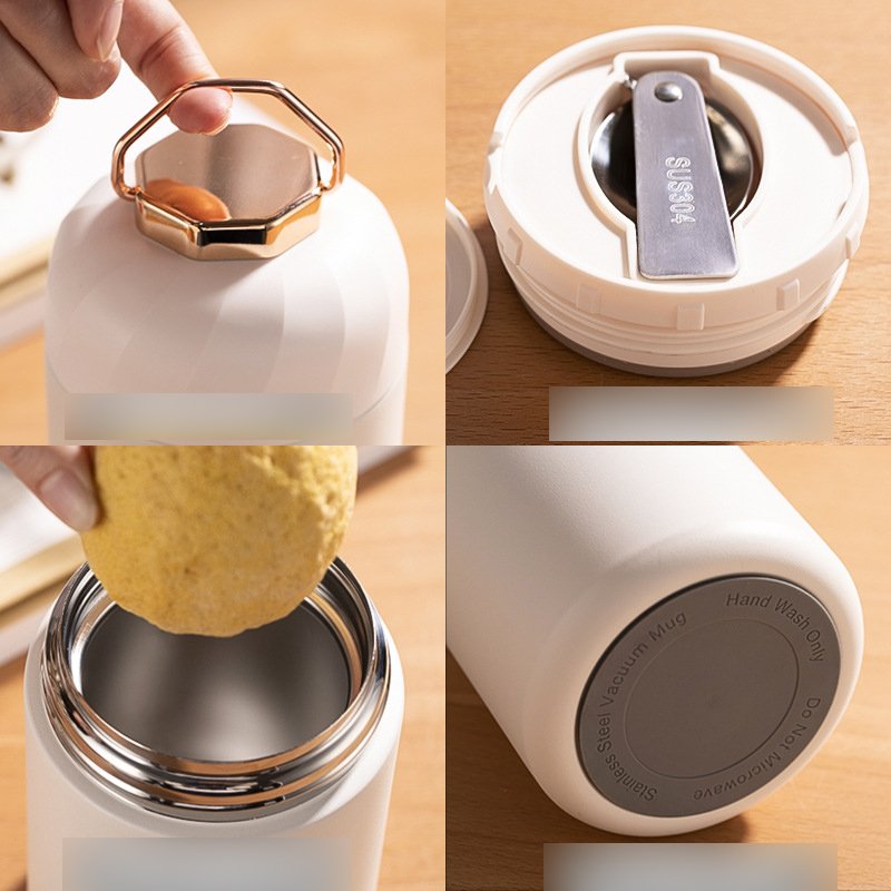 SQ73 Large Capacity Leak-Proof Wide Mouth Braised Beaker Flask Vacuum Food Jar Double Wall Vacuum Insulated Braised Pot