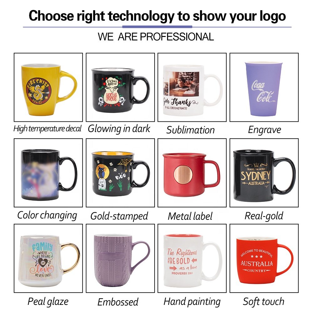 wholesale Nordic style Stackable ceramic sublimation coffee mugs with rack