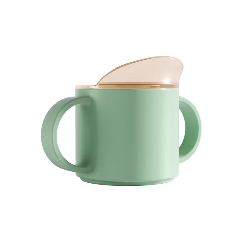 No-Spill Easy Grip Baby Travel Tumbler Cup BPA Free Drop-proof Kids Learning Sippy Cup Baby Trainer Mug With Handle And Lid