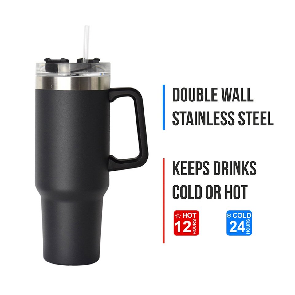 Customize 30oz 40oz Adventure Tumbler Stainless Steel Vacuum Insulated Travel Mug With Handle