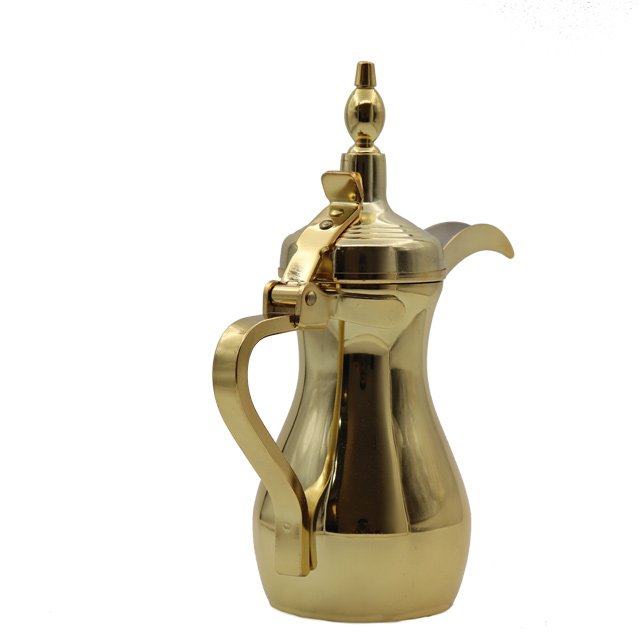 Arabic Gold Silver Luxury Dallah 20oz 26oz 32oz 40oz 48oz Classic Arabian Stainless Steel Dallah Gold Silver Color
