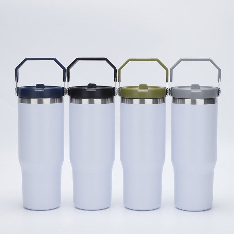Lifted Style 30oz Stainless Steel Double Wall Insulated Beer Mug With The Straw Bpa Free Water Vacuum Tumbler With The Handle