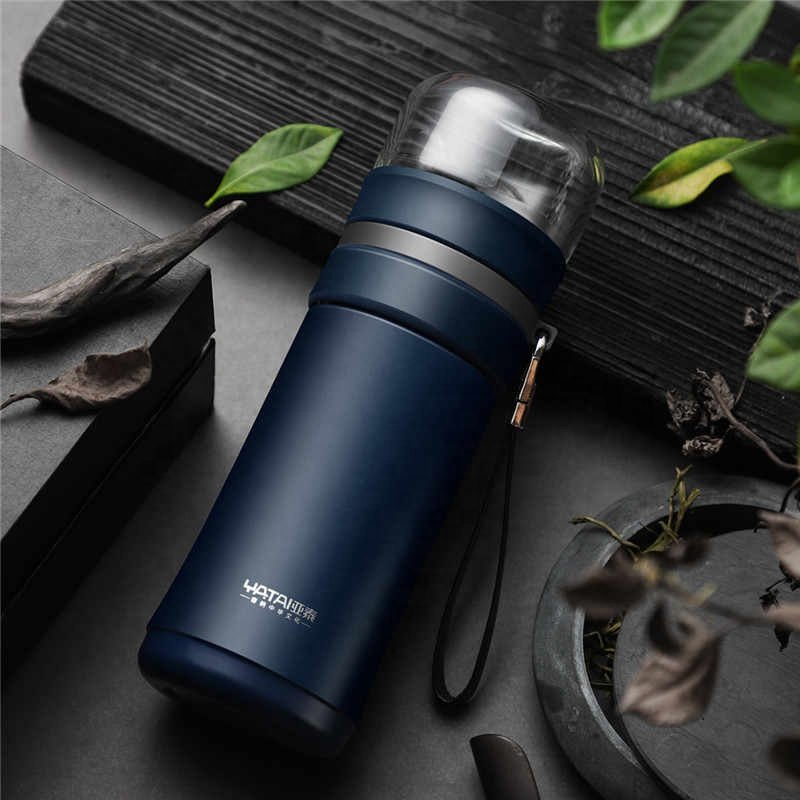 Thermos Bottle Tea Filter With Tea Separation Strainer Infuser Thermos Mug Vacuum Flask Bottle Business Man 300ml 400ml