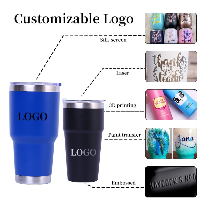 20oz 30oz Sublimation Blank Gradient Double Wall Stainless Steel Insulated Thermal Vasos Trmicos Coffee Travel Tumbler with Lid