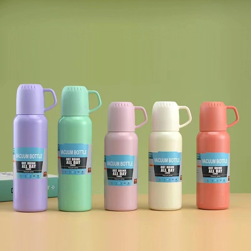 Nordic Back To School Isotherm Flasks With Led 500ml Stainless Steel Vacuum Flask Office Thermos Mug Gift Set