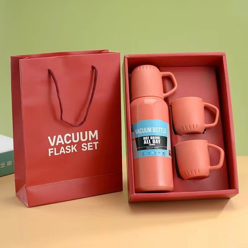Nordic Back To School Isotherm Flasks With Led 500ml Stainless Steel Vacuum Flask Office Thermos Mug Gift Set
