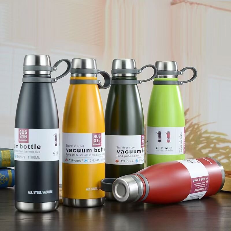 Vacuum Insulated Water Bottles Custom Logo Double Walled Cola Shape Reusable Thermos Stainless Steel China Sports Travel Bullet