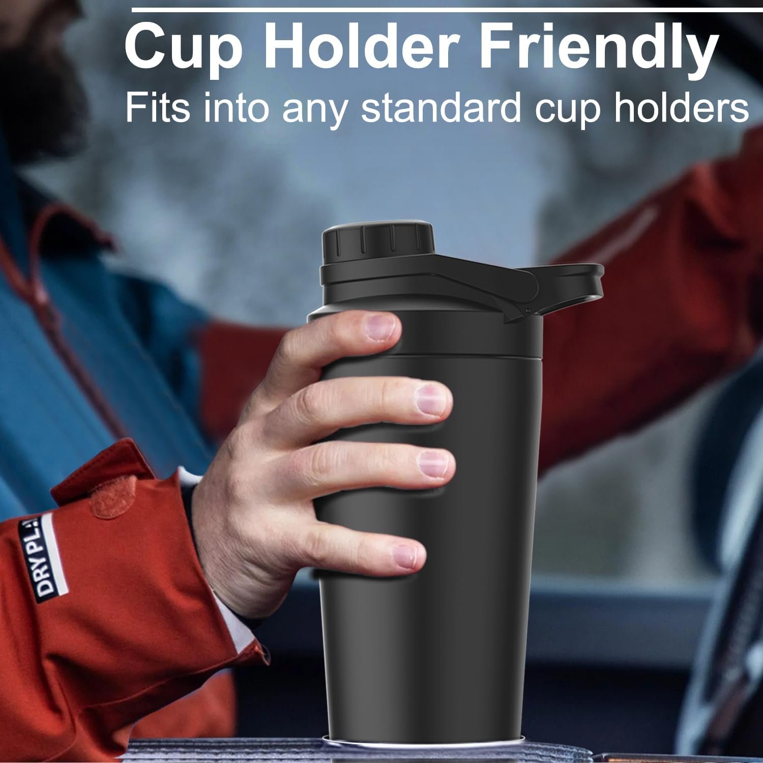 2024 CHUFENG Hot Sale Double Wall Dishwasher Safe Powder Coating Fitness Protein Powder Stainless Steel Shaker Bottle