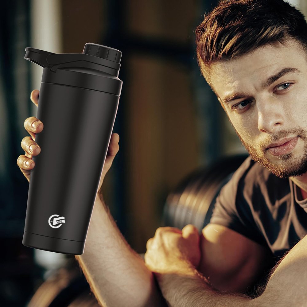 2024 CHUFENG Hot Sale Double Wall Dishwasher Safe Powder Coating Fitness Protein Powder Stainless Steel Shaker Bottle