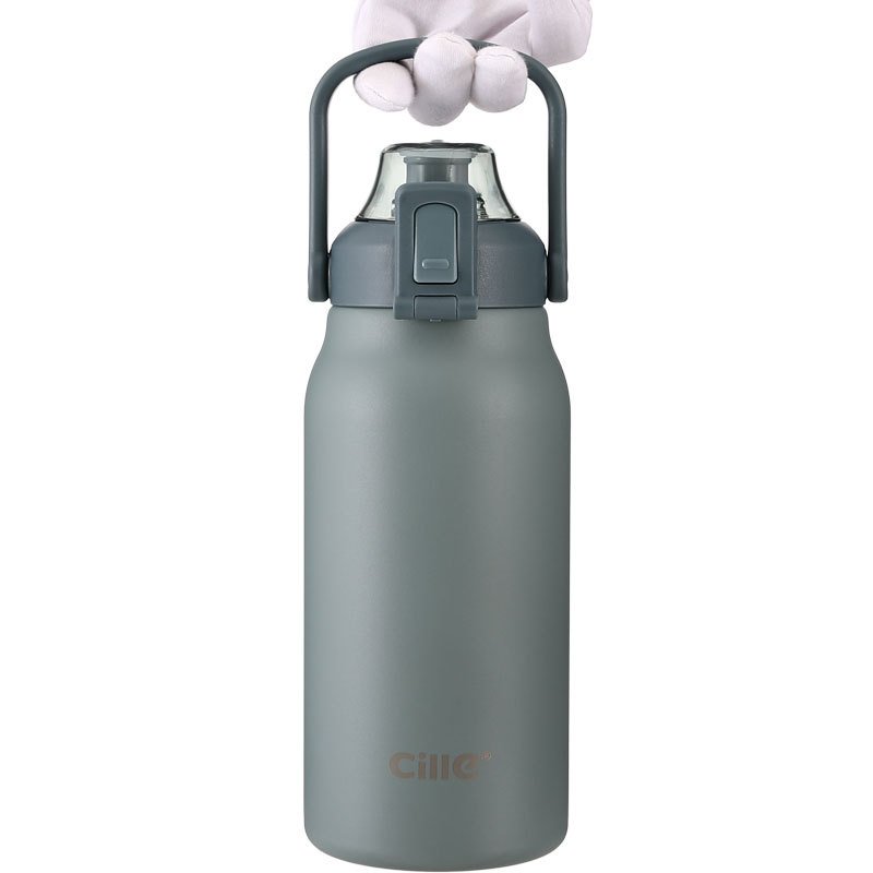 Christmas 2024 Heat Preservation Cup Large Capacity Sports Water Bottle Thermos Travel Cup With Straw Outdoor Tumbler