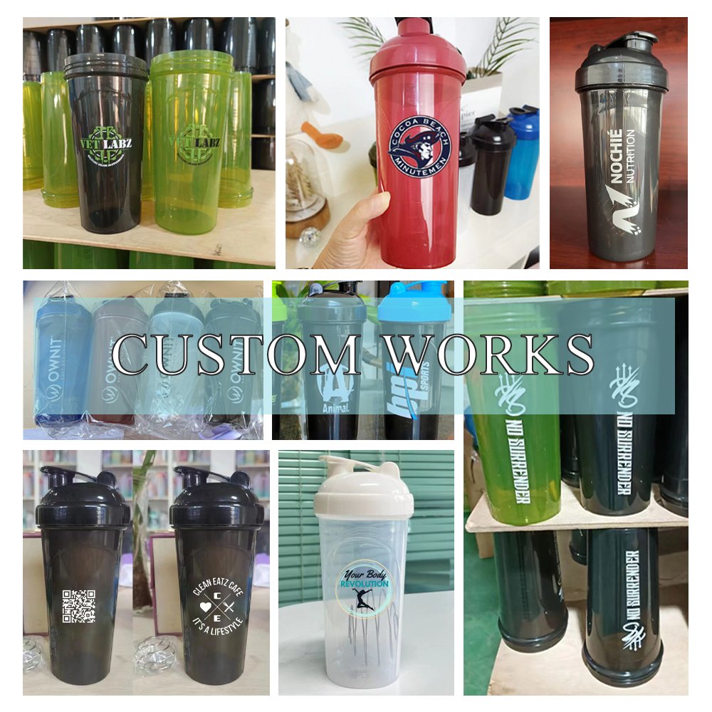16 Ounce 25 Ounce Protein Shaker Bottle with Mesh & Mixer Ball BPA Free Dishwasher Safe Shaker Cups for Gym Fitness Workout