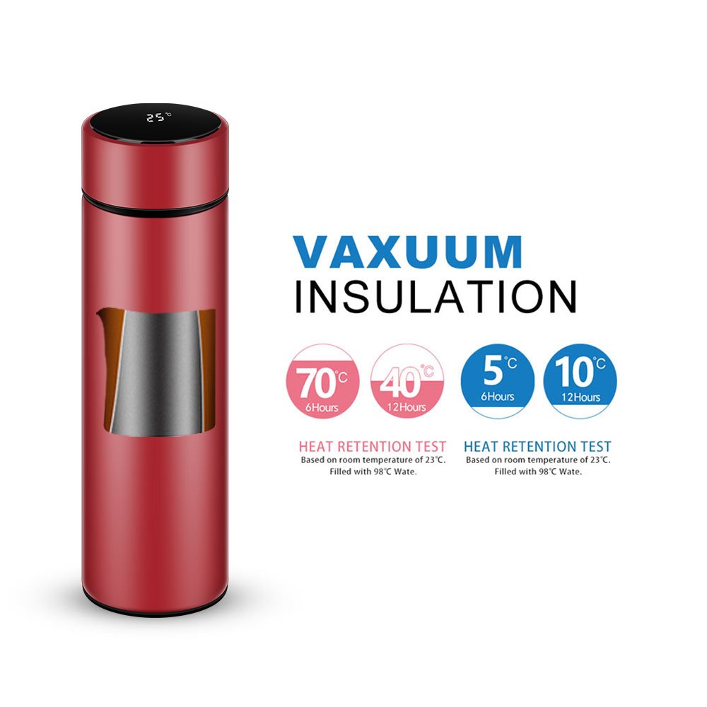 500ml Stainless Steel Vacuum Insulated Smart Water Bottle Personalized Thermos