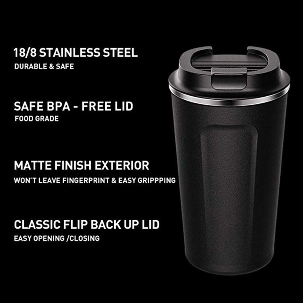 16 oz Stainless Steel Coffee Mug cup Vacuum Insulated Travel Tumbler Cup for Coffee Reusable Coffee
