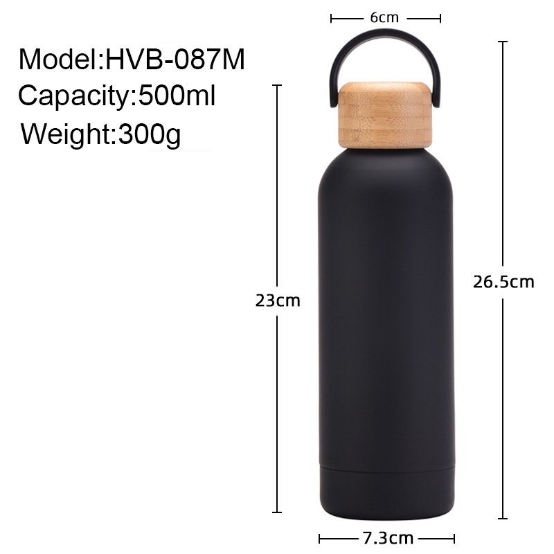 Free Custom Logo 500ml Vacuum Flask Thermos Eco-friendly Stainless Steel Outdoor Sports Water Bottle