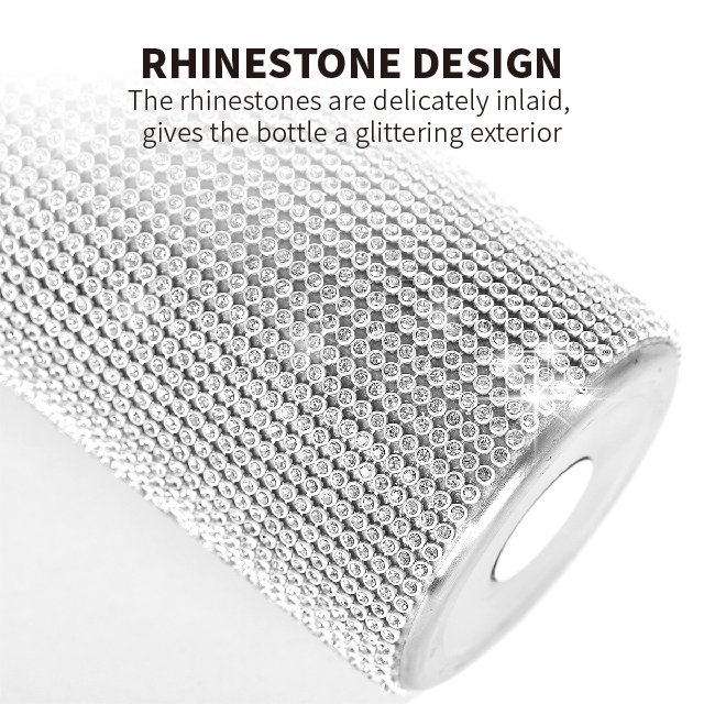 Diamond Bling Bling bottles Fashion Girl diamond tumbler Rhinestone Vacuum Flask 750ml Leak-Proof Water Bottle