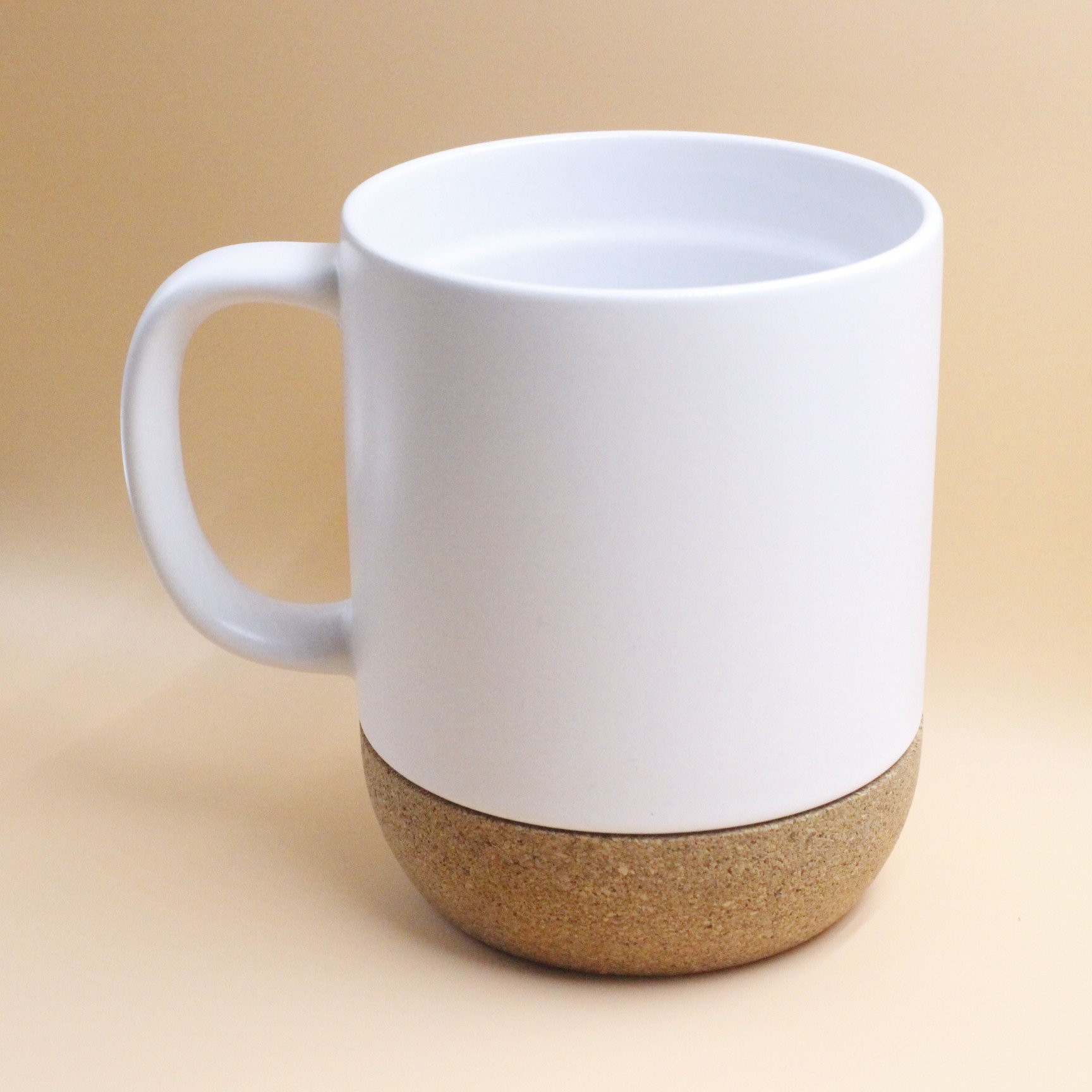 Ceramic mug Cork Base with PP lid matte black white color customized design logo highly welcome for daily use office shop