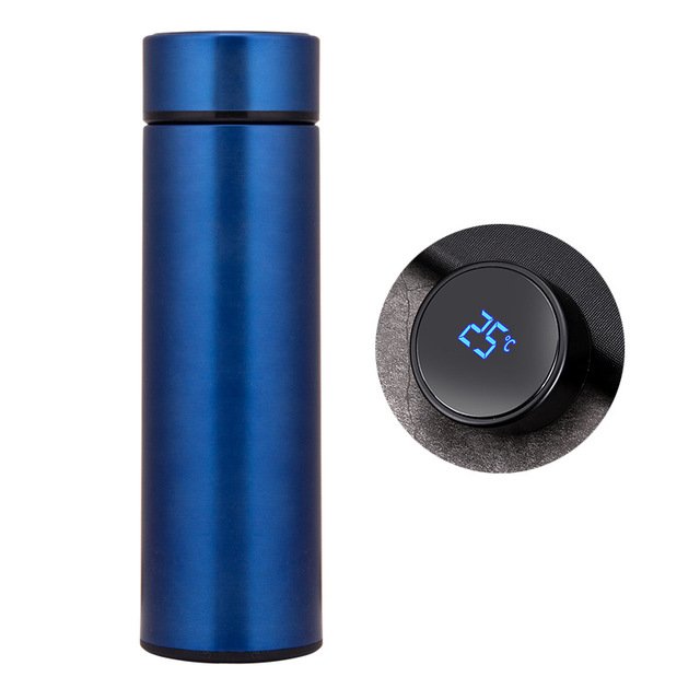 Zogifts Double Wall Marker Reminder With Led Temperature Display Vaccum Flask Stainless Steel Smart Water Bottle