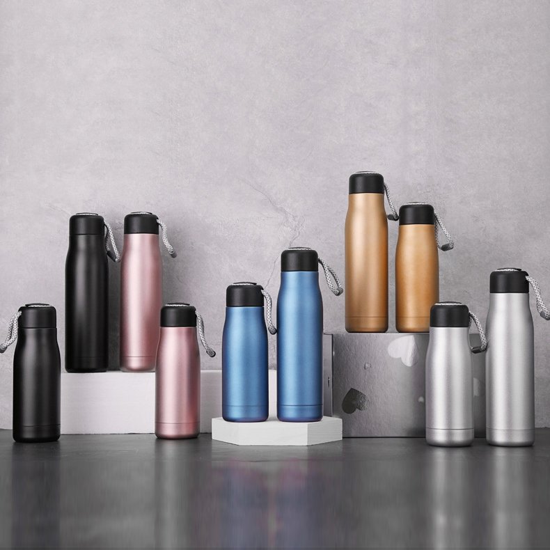 Wholesale 420ML Outdoor Sports Metal Double Walled Vacuum Flask Stainless Steel Drinking Insulated Cup