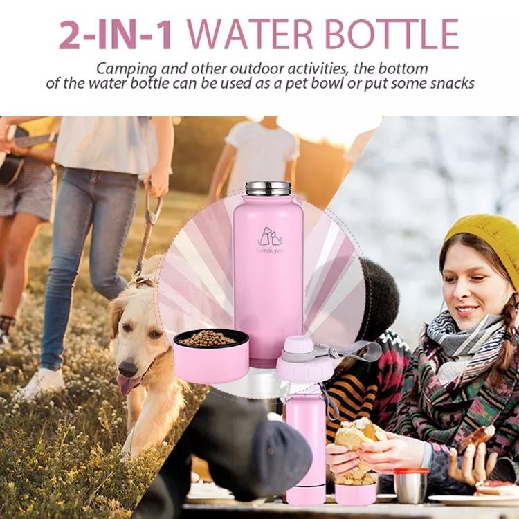 32 Oz 2in1 Reusable Drink Sport Flask Water Bottle Double Wall Insulated Stainless Steel Water Bottle Custom Logo outdoor