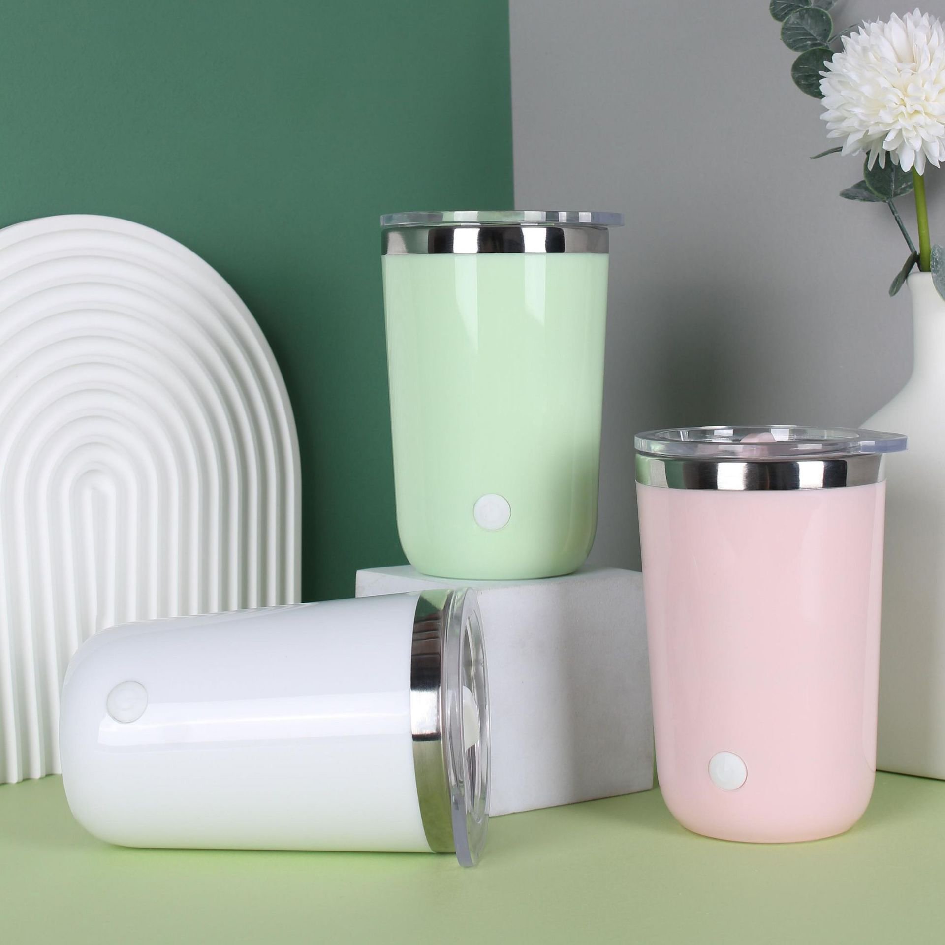 DD3090 Automatic Drinking Beater Milk Powder Bottle Stainless Steel Magnetic Cup Office Self Stirring Coffee Mug