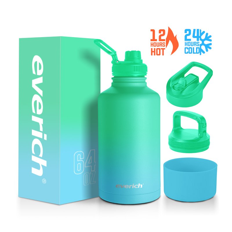 Hot Selling 64oz Stainless Steel Double Walled Vacuum Flask Thermal Insulated Sport Water Bottles With Custom Logo