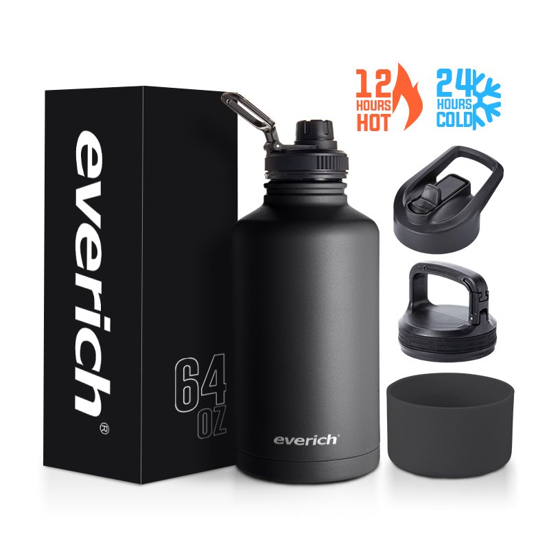 Hot Selling 64oz Stainless Steel Double Walled Vacuum Flask Thermal Insulated Sport Water Bottles With Custom Logo
