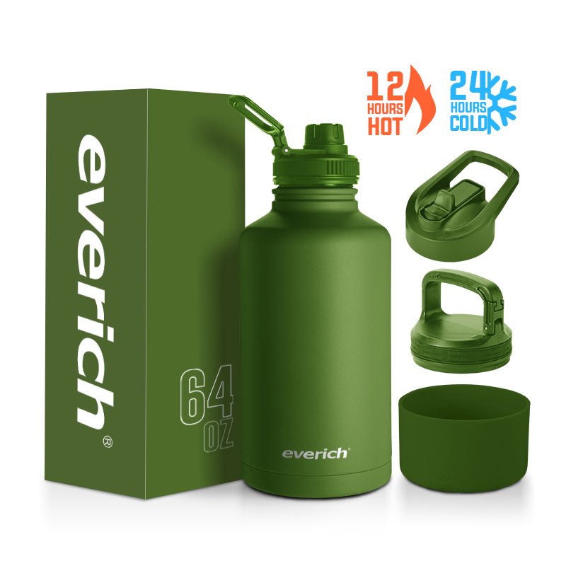 Hot Selling 64oz Stainless Steel Double Walled Vacuum Flask Thermal Insulated Sport Water Bottles With Custom Logo