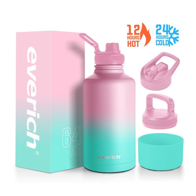Hot Selling 64oz Stainless Steel Double Walled Vacuum Flask Thermal Insulated Sport Water Bottles With Custom Logo