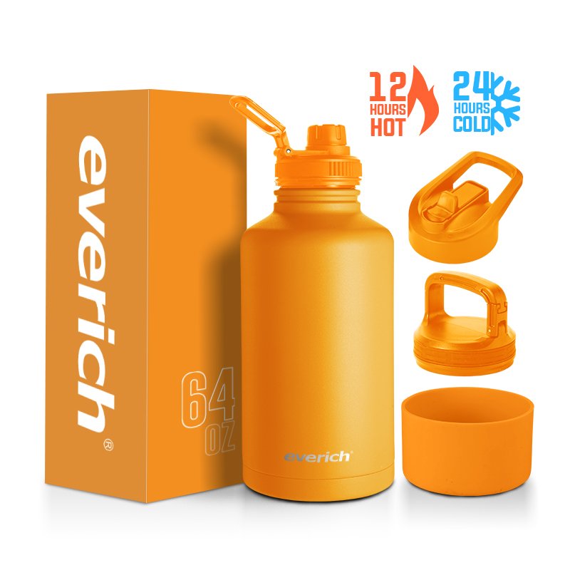 Hot Selling 64oz Stainless Steel Double Walled Vacuum Flask Thermal Insulated Sport Water Bottles With Custom Logo