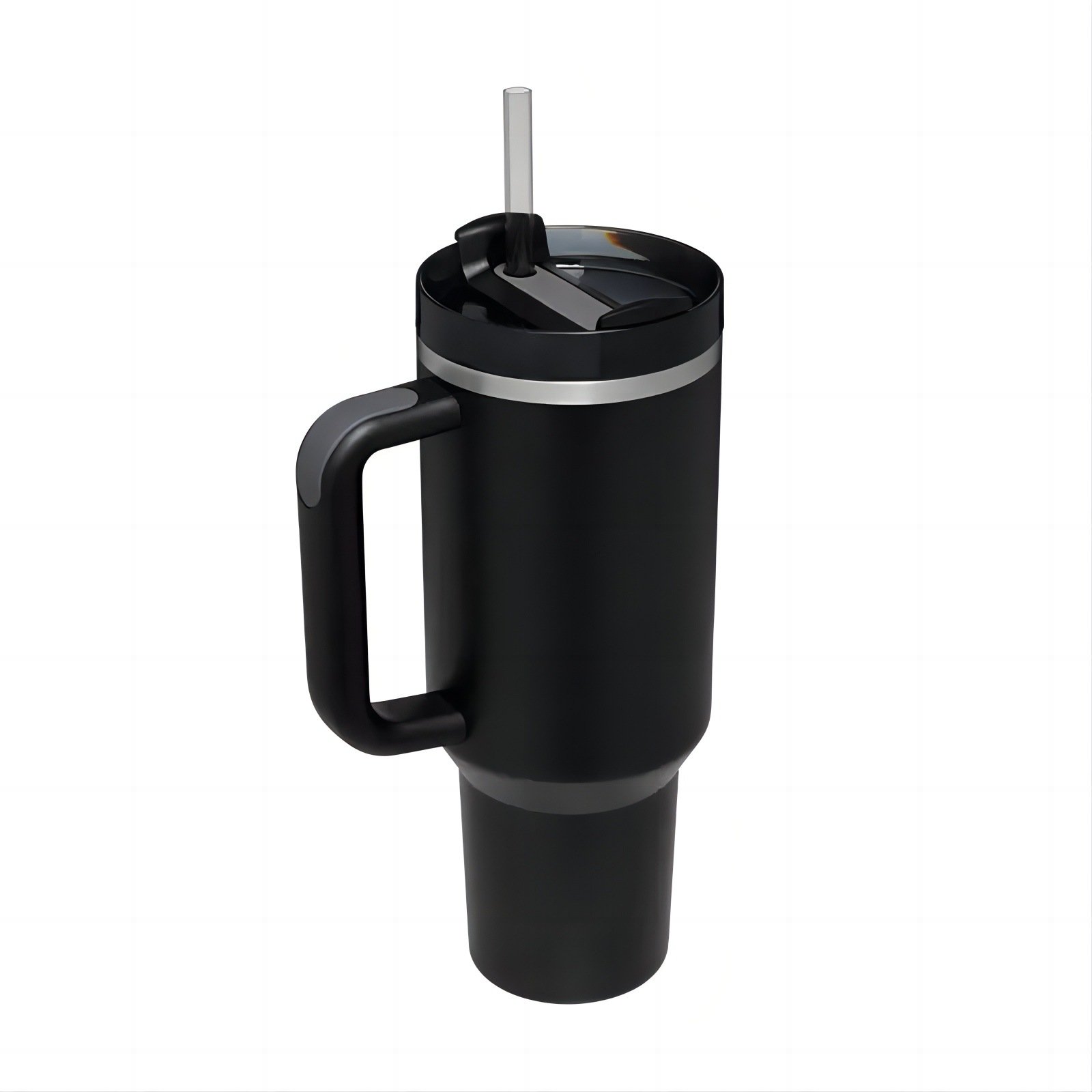 40 oz Tumbler with Handle and Straw Lid 304 Stainless Steel Travel Mug Water Bottle Cup for Car Home Office Gifts Brown Color