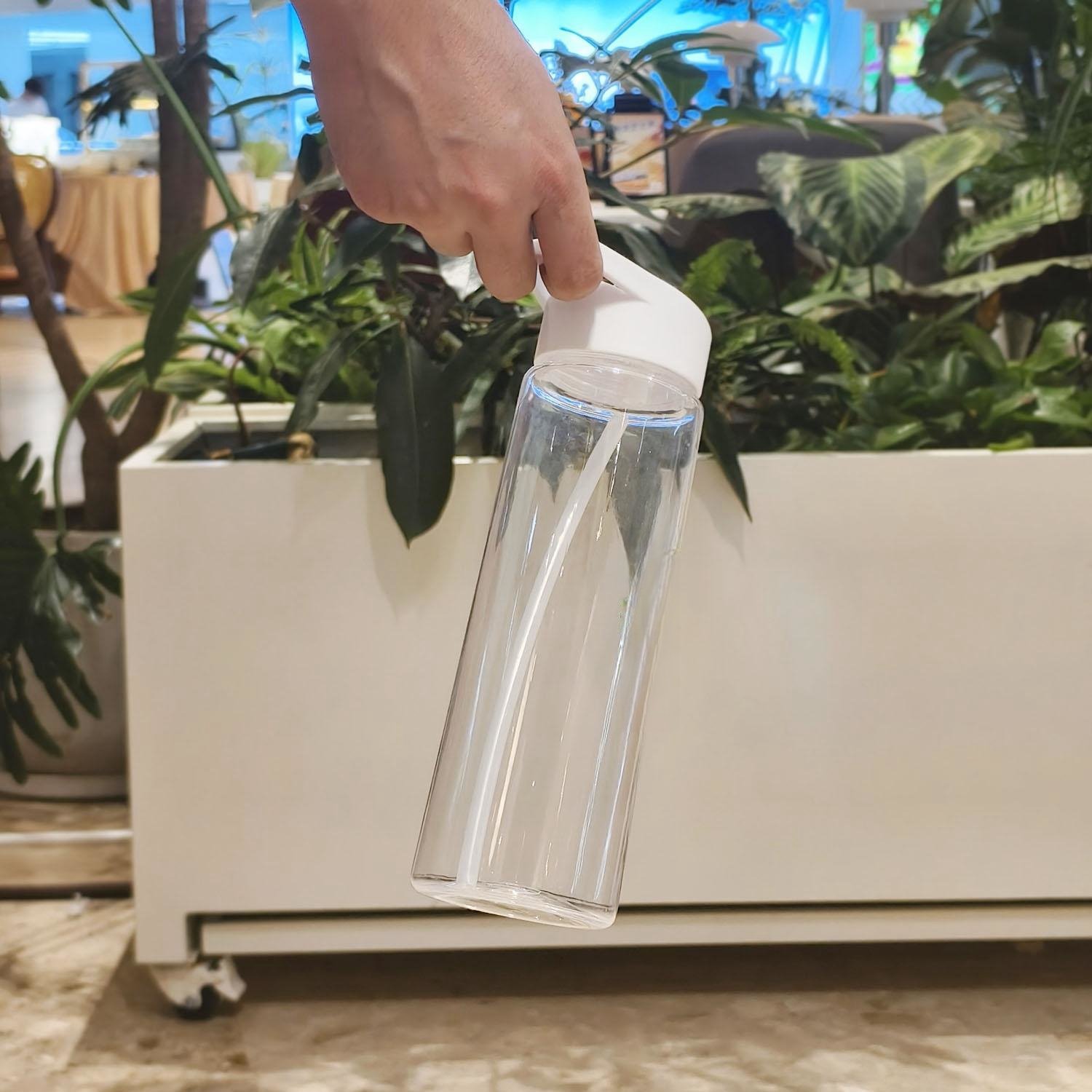 Portable water bottle 750ml Sport Wholesale Clear Plastic Wholesale AS Material Plastic water bottle With Flip Straw Bpa Free