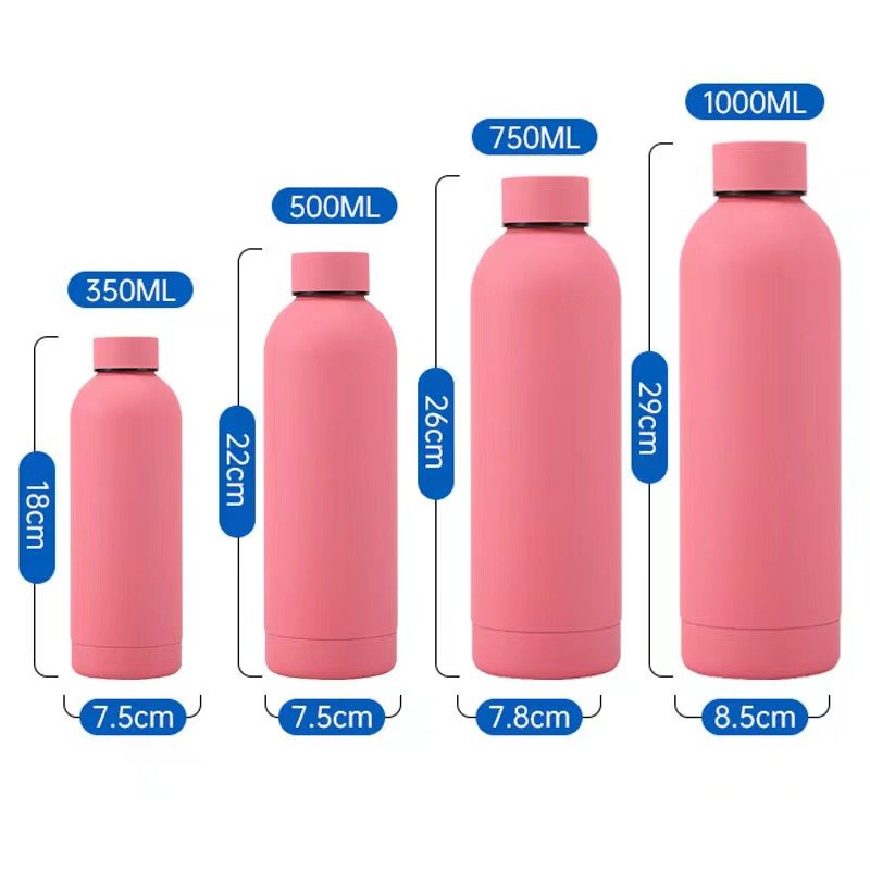 350/500/750ML Vacuum Flask Double Walled Thermal Insulated Drinks Bottle with Narrow mouth Travel Stainless Steel Water Bottle
