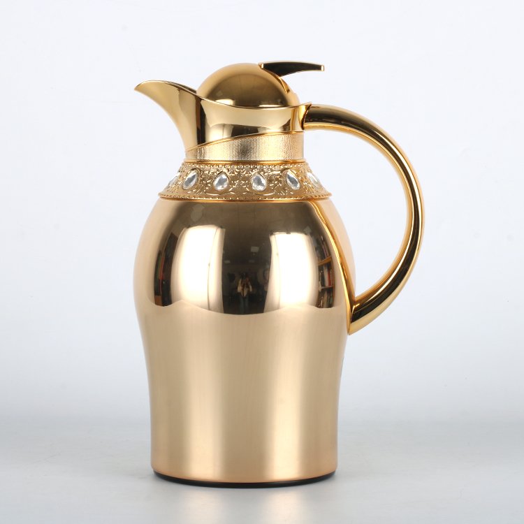 2024 New Arrival May Flower Luxury Arabic tea pot set Vacuum Flask glass refill