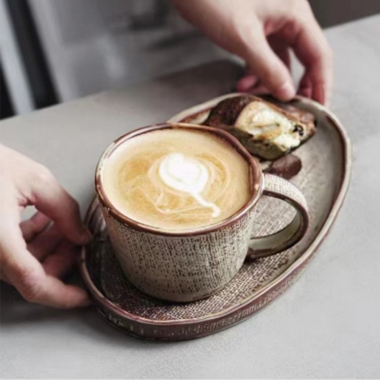 Wholesale Breakfast Yogurt Cup Custom Coffee Cup Travel Cup Nordic Matt Coffee Ceramic Mug Porcelain Mug