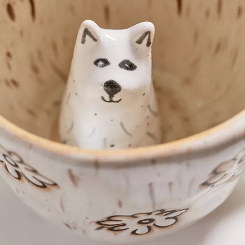 Peekaboo Ceramic 12 oz Mug carton cups animal in the cup