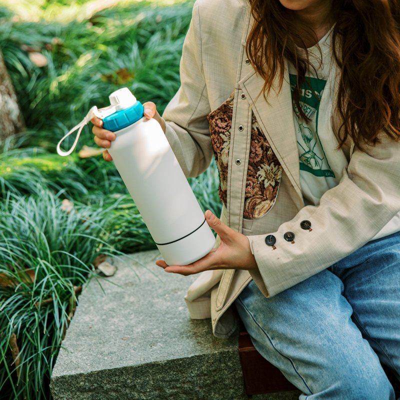 Eco-Friendly double wall custom logo wide mouth vacuum insulated drink sport stainless steel water bottle