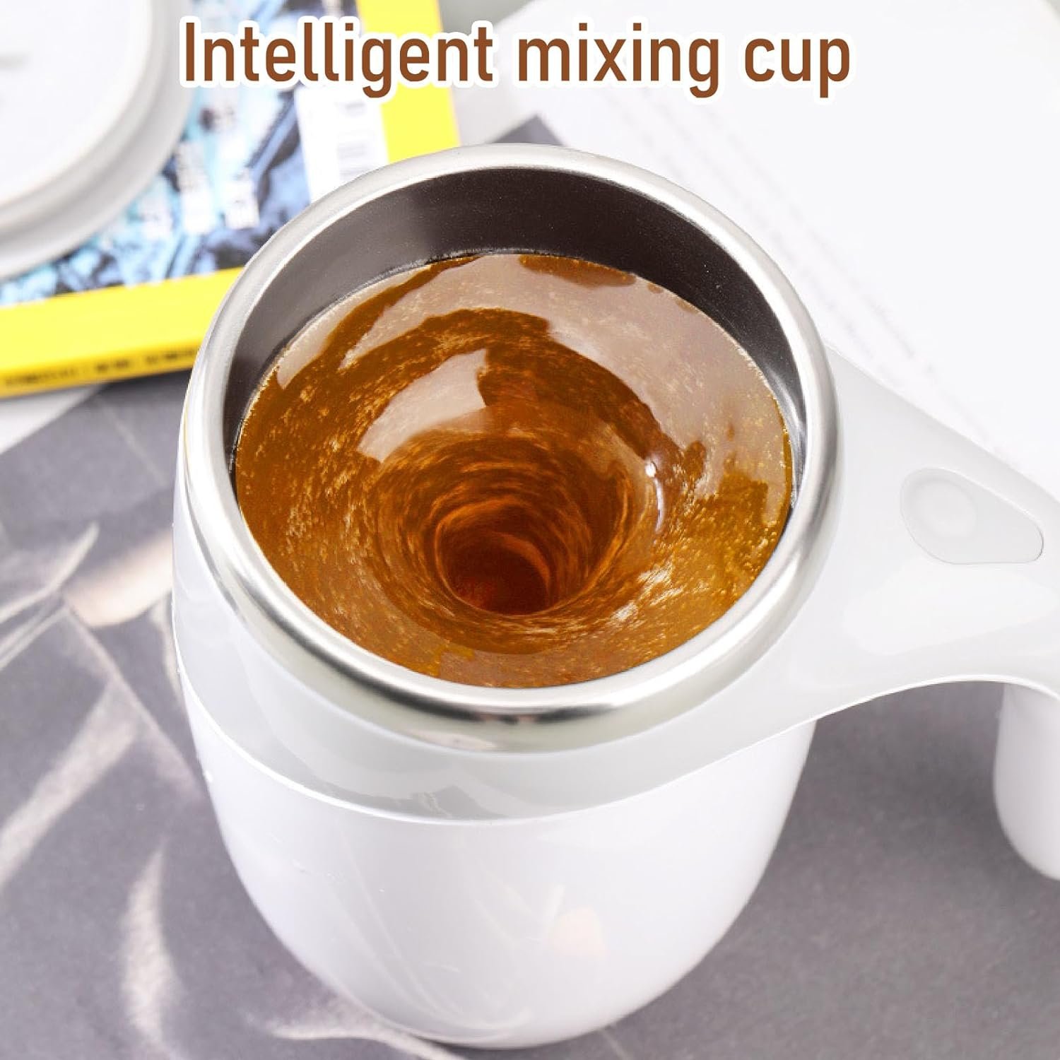 Electric Self Stirring Mug Magnetic Rotating Mixing Cup Automatic Metal Cup Electric Coffee Mug Auto Mixing Mug for Coffee