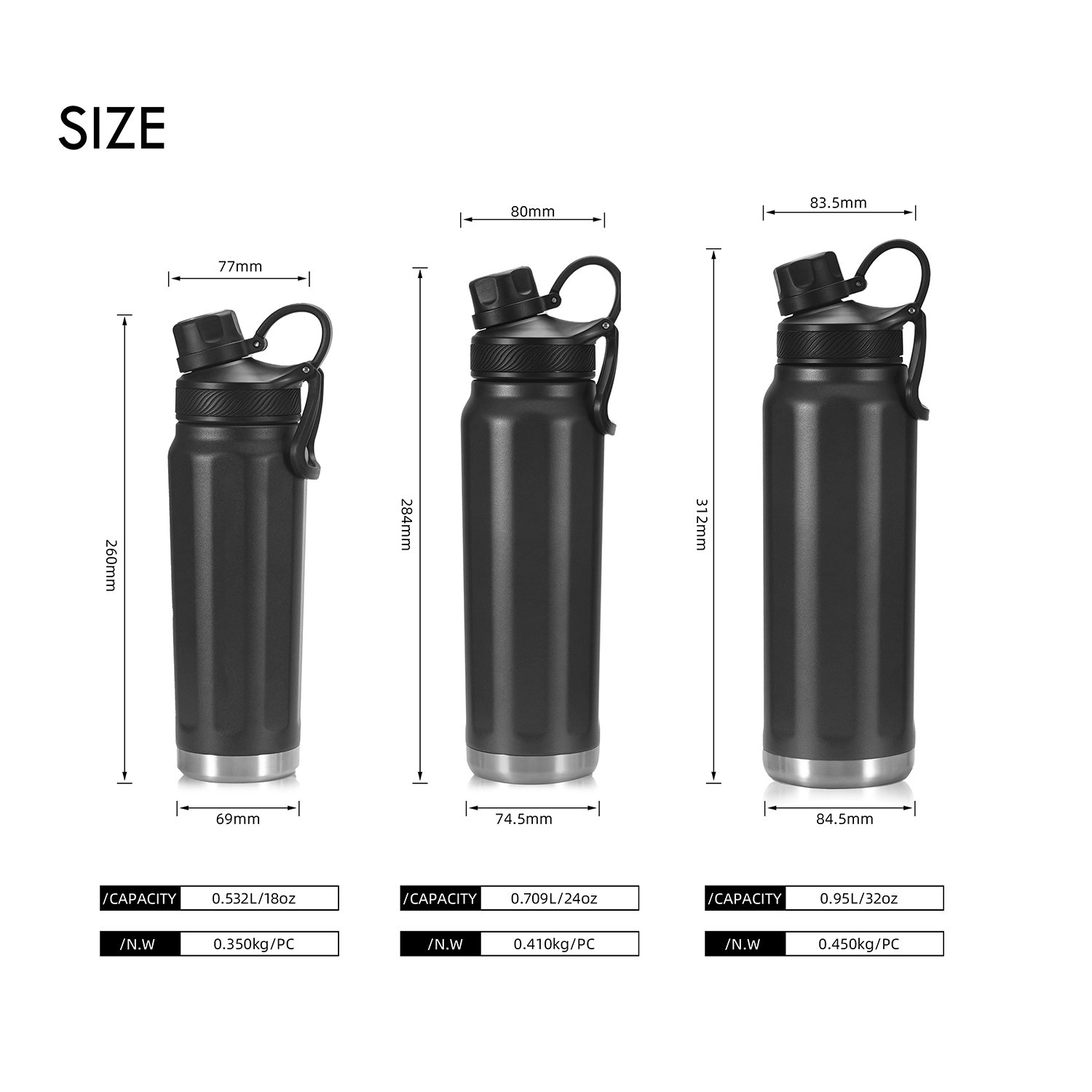 Factory supply Leak-Proof double wall vacuum flask sports water bottle
