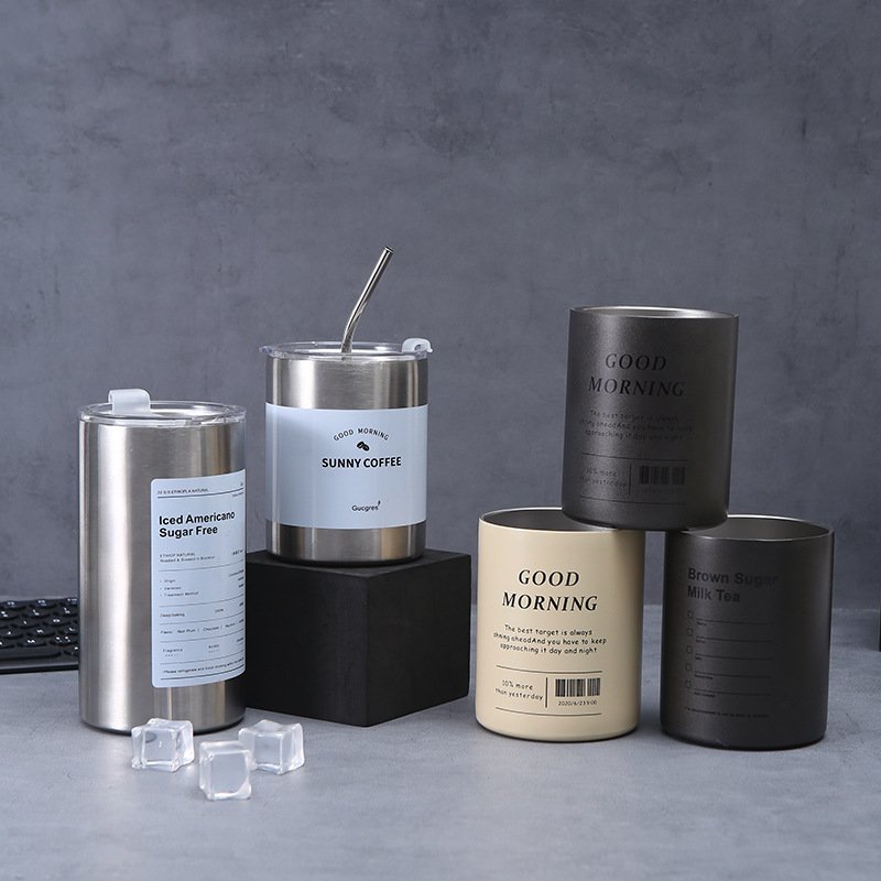 Double Wall Stainless Steel Coffee Thermos Mug Travel Insulated Cup