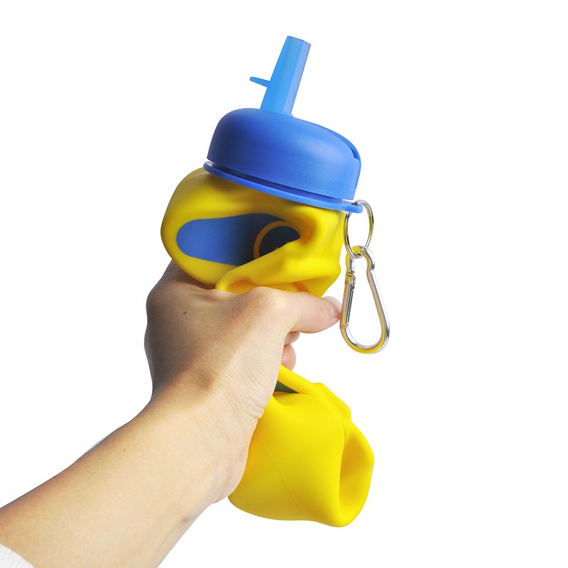 600ml Gamepad Game Controller Shape Cartoon Straw Kid Water Bottle