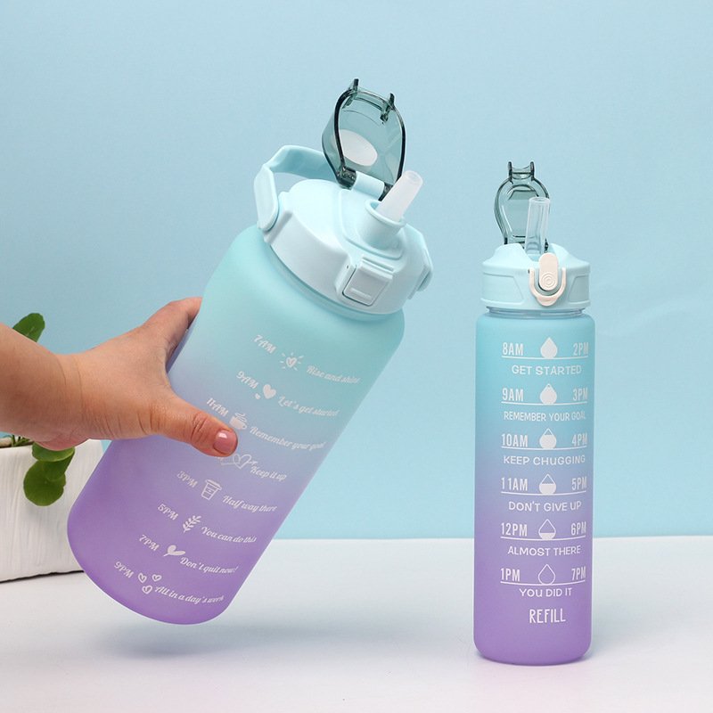 Sports Water Bottle 3pcs/Set Water Bottle for Male Female Set 2000ML 900ML 500ML Portable Reusable Summer Cups