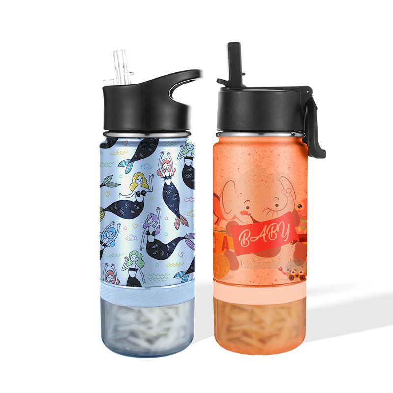 Cartoon Cute Stainless Steel Water Bottle For Kids Baby Children Student Outdoor Portable Glasses Bear Vacuum Flask With Straw
