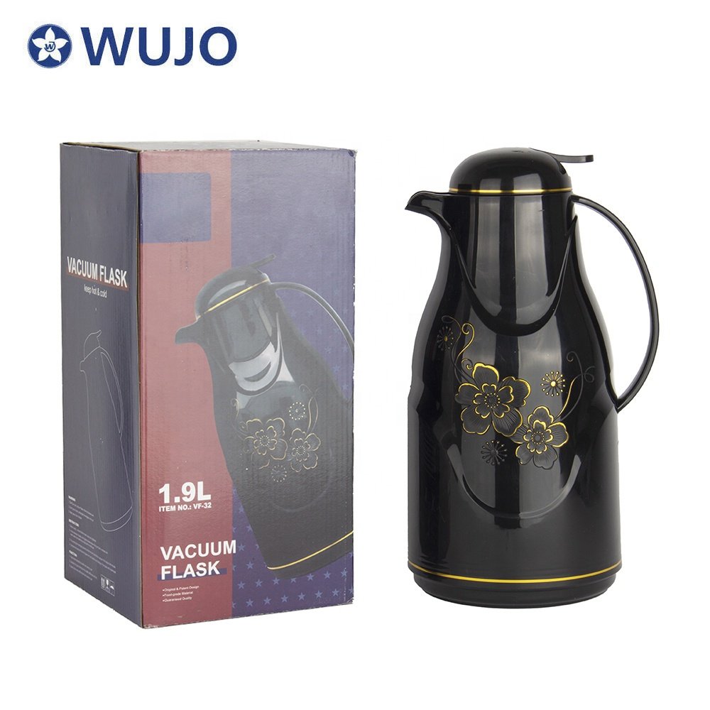 WUJO Manufacturer Custom Plastic Dubai Saudi Afghanistan Thermal Vacuum Flask Inner Glass