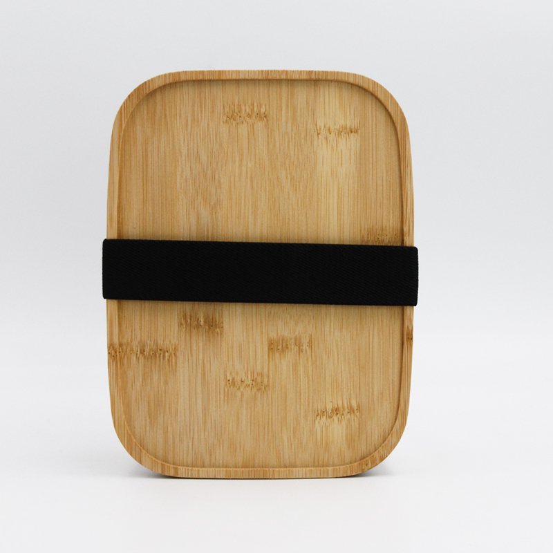Portable Kids Lunch Box School Food Container 304 Stainless Steel Bento Lunch Box Bamboo Lid