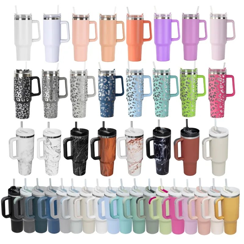Hot sale Cups Adventure 40oz Travel Mug H2.0 Stainless Steel Tumbler With Handle