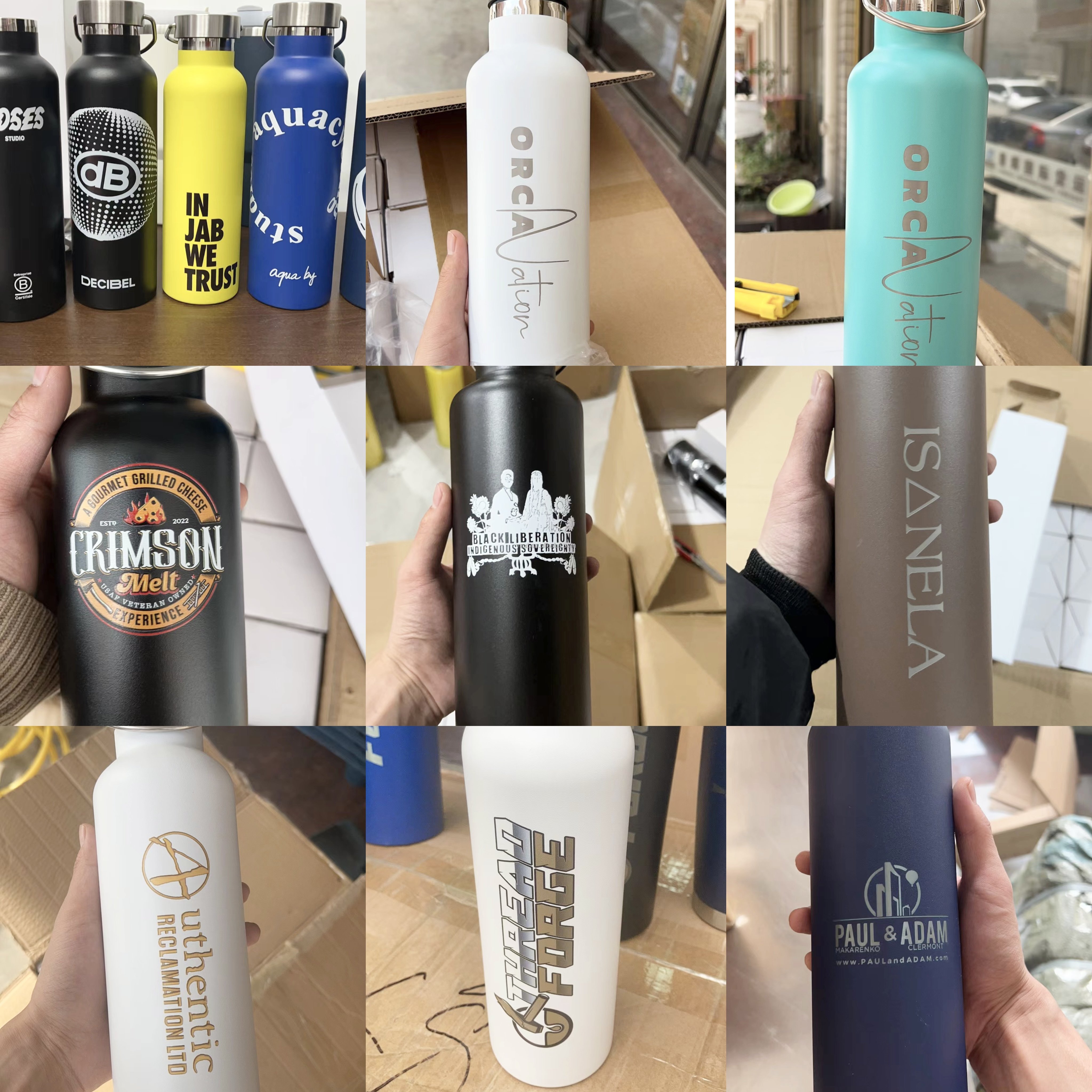 Custom Logo Termos 750ml Double Wall Travel Stainless Steel Insulated Vacuum Flask Stainless Steel cupThermos Water Bottle